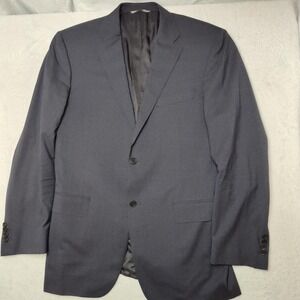 Canali Suit Jacket Mens 52 42R Gray Pinstripe Wool 2 Button Blazer Made Italy